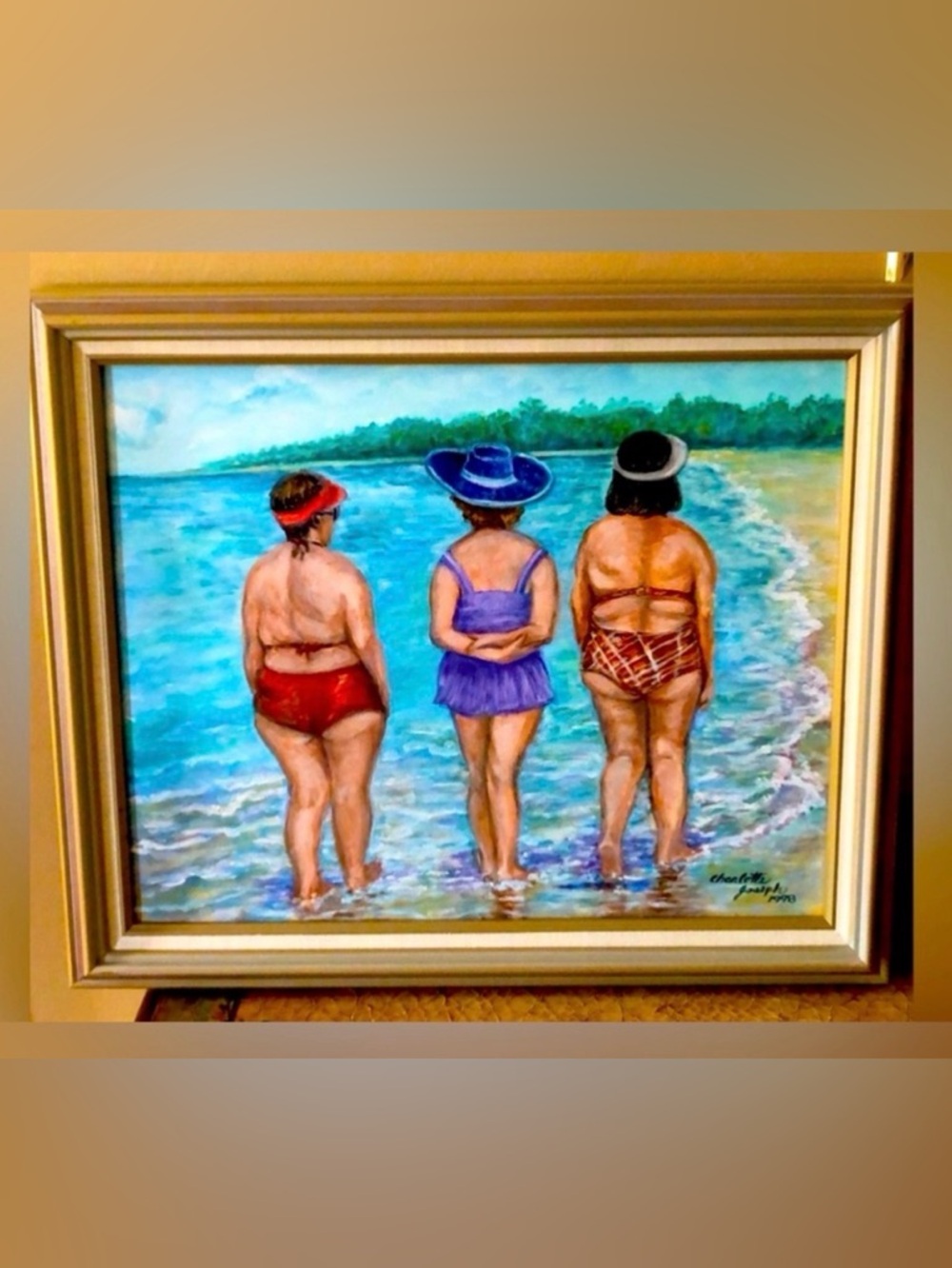 ORIGINAL PAINTING on CANVAS PROFESSIONALLY FRAMED & SIGNED by ARTIST